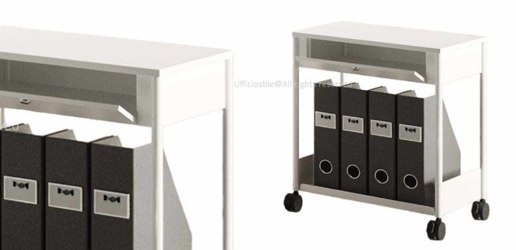 Immagine di Carrellino portaoggetti con cassetto su ruote