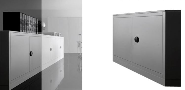 Immagine di Armadio ufficio metallo con ante cm. 100 x 45 x 88 (h)