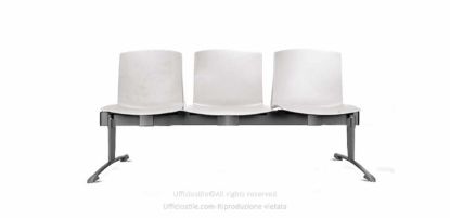 Immagine di Panca attesa 03 posti in polipropilene 05 colori