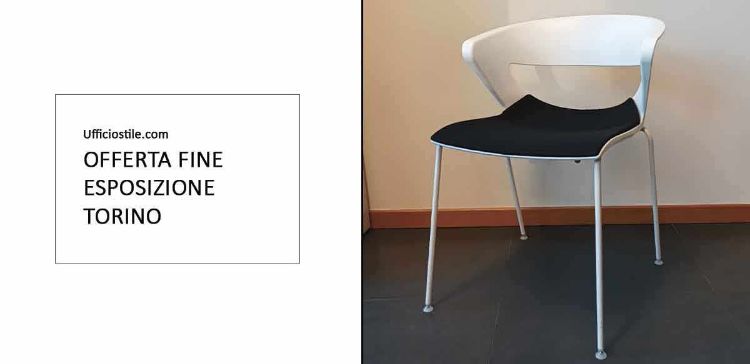Immagine di Sedia impilabile con sedile imbottito Fine Expo