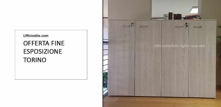 Immagine di Libreria media 04 ante con top di finitura