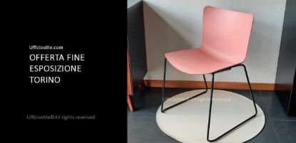 Immagine di Sedia su slitta rosa FINE EXPO
