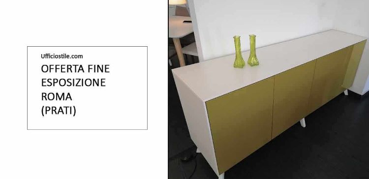 Immagine di Madia design con ante laccate lucide h.79 cm