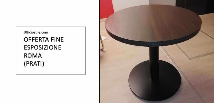 Immagine di Lounge Table rotondo h. 75 – Olmo e struttura nera