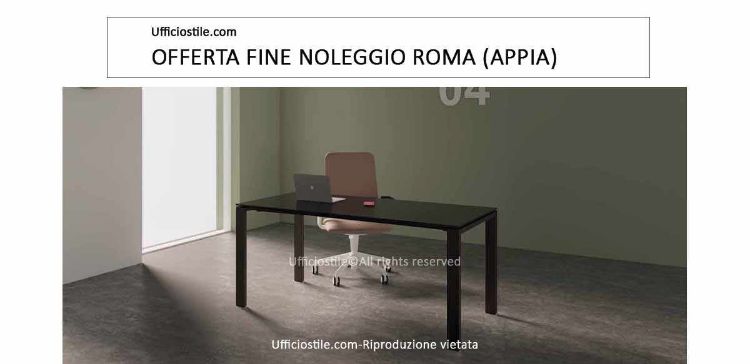 Picture of 180 cm black or red glass desk.