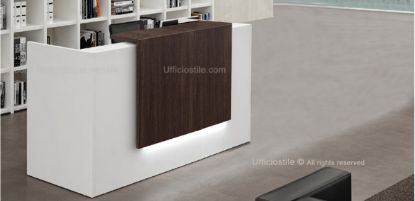 Immagine di Bancone ufficio piccolo cm. 166 con luce led
