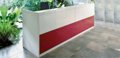 Immagine di Reception ufficio laccata lucido cm. 246