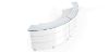 Immagine di Bancone ufficio reception curvo 60° laccato bianco
