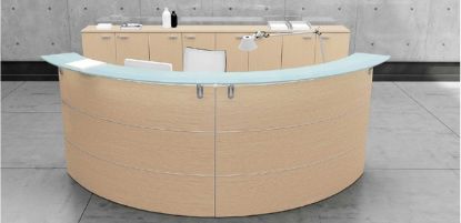 Immagine di Bancone reception curvo 02 postazioni