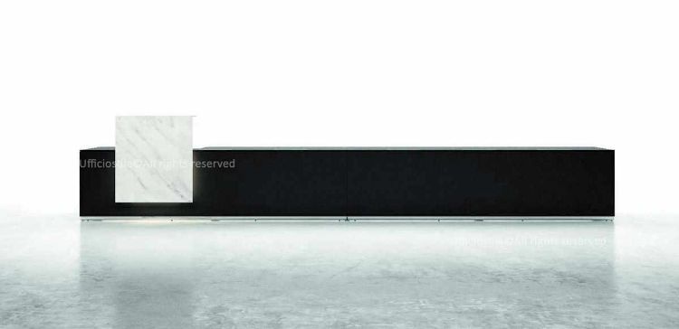 Immagine di Bancone cm. 360 con mensole e led