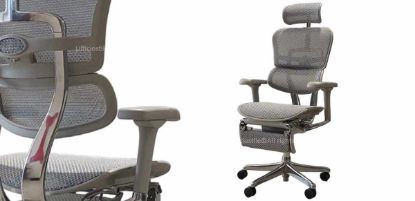 Poltrona ufficio ergonomica EGREEN con braccioli regolabili 5D, sedile e schienale in mesh a rilascio di pressione differenziata, sostegno lombare Up-Down regolabile in 6 posizioni, meccanismo sincronizzabile bloccabile in 4 posizioni e regolazione della profondità del sedile.
