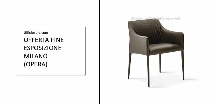 Coppia di poltroncine a quattro gambe con struttura in metallo e rivestimento in pelle colore antracite non sfoderabile, dal design elegante e leggero, ideale per uffici, sale riunioni, reception e ambienti professionali moderni.