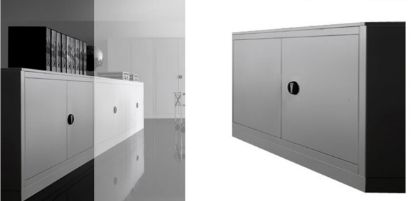 Immagine di Armadio ufficio metallo con ante cm. 120 x 45 x 88 (h)
