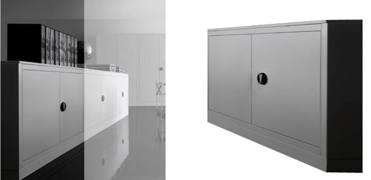 Immagine di Armadio ufficio metallo con ante cm. 120 x 45 x 88 (h)