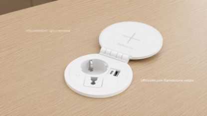 Immagine di Power-Spot® 80 mm Tipo F con Qi e Passacavi