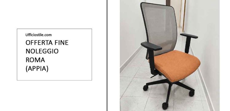 Picture of Poltrona ufficio synchron tessuto arancione- rientro noleggio