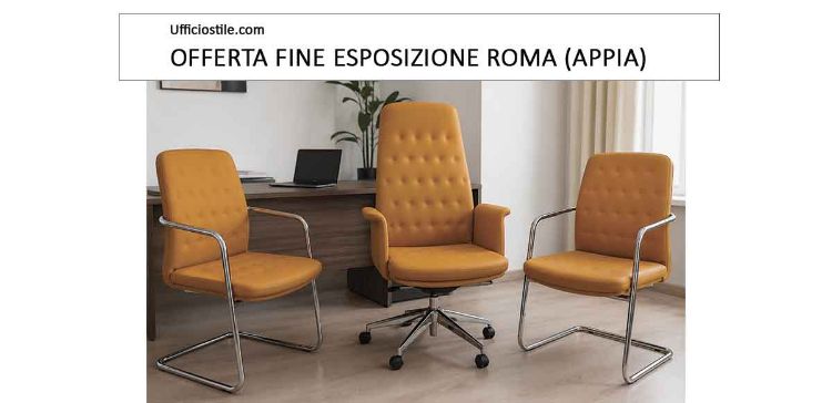 Immagine di Trittico coordinato di sedute direzionali e visitatore gialle