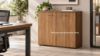 Picture of bookcase office 02 doors battenti cm.90x45 Oak
