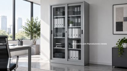 Immagine di Armadio ante scorrevoli vetro  cm, 120 x 45 x 200 (H.)