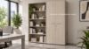 Picture of Oak office cabinet with doors and open compartments