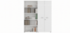 Picture of Oak office cabinet with doors and open compartments