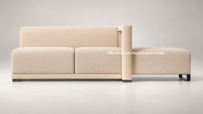 Panca imbottita per area attesa Ufficiostile con bracciolo ad anello, scocca in legno, seduta in tessuto ignifugo Trevira CS e schienale in PVC, codice prodotto ITDMCI03.