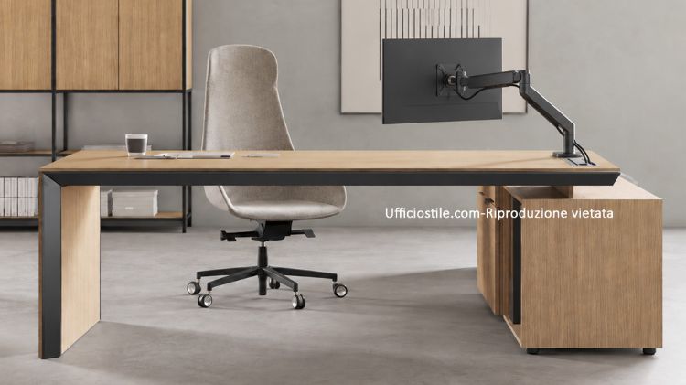 Picture of Executive desk: more usable space and a tidy desktop.