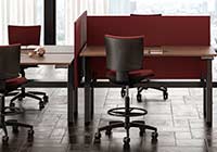 Collezione PAD bench regolabile in altezza per ufficio condiviso